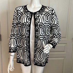 Chicos sheer black and white jacket. Size 2